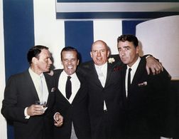 Frank Sinatra, Jimmy Van Heusen and Peter Lawford at Sammy Davis Jr.'s wedding11-13-1960** A.H. Color, Best Man, Men, Su