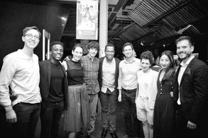 Bayo Gbadamosi and cast at the press night for Gloria at Hampstead Theatre.