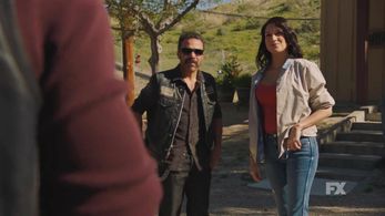 Michael Irby and Nomi Ruiz in Mayans M.C. (2018)