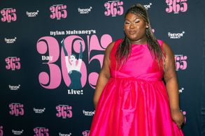 Sis Thee Doll on the pink carpet for “Day 365: Live”