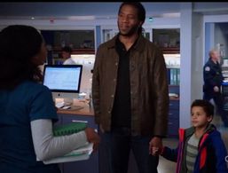 Mace Montgomery Miskel (Eric Jenkins) on the set of NBC's Chicago Med.