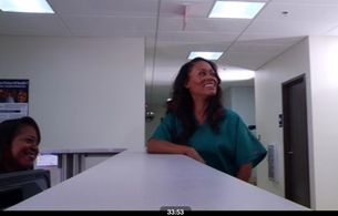 On the set of Breathe with Robin Givens