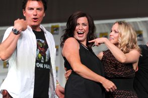 John Barrowman, Eve Myles, and Alexa Havins at an event for Torchwood (2006)