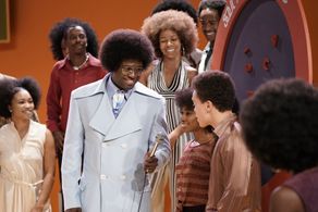 Sinqua Walls, India McGee and Dana Vaughns II on the set of American Soul