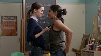 Maia Mitchell and Lisseth Chavez in The Fosters (2013)