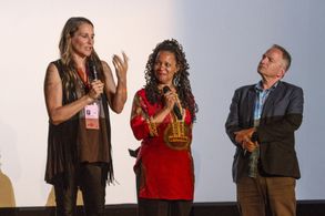Catherine Gund and Daresha Kyi at an event for Chavela (2017)