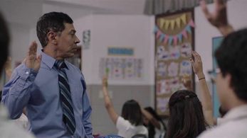 Oswaldo Salas as Angel in a scene of the peruvian short film 