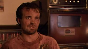 As the counterman in The Hunt, directed by Fritz Kiersch and produced by Gray Frederickson