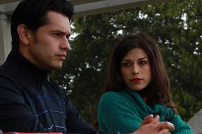 Miguel Angel Caballero & Iliana Carter on set of the film Cry Now.