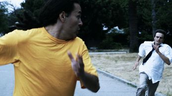 Paul McCarthy-Boyington and Fred Coury in The Human Race (2013)