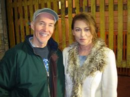 On set of ICE Agent, Ray O'Neill & Joanna Pacula, 2012