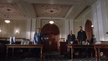 Matthew Foster, Ben Rappaport, and Bogdan Yasinski in For The People (2018)