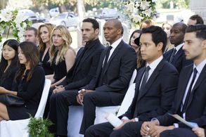 Piper Perabo, Ramon De Ocampo, Kate Jennings Grant, J. August Richards, Daniel Sunjata, and Karan Oberoi in Notorious (2
