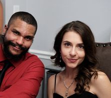 Matthew Conway, and Michelle Snyder BTS in the film Homage