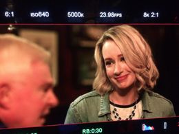 Catriona Loughlin and Sir Derek Jacobi in The Martini Shot