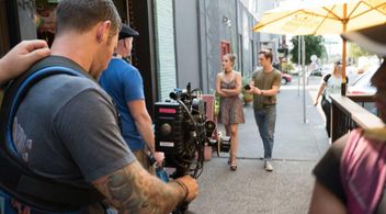 On the set of Hooked in Fremont, Washington