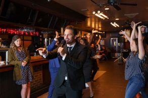 Kevin Kane, Murray Hill, Yamaneika Saunders, Sas Goldberg, and Susannah Flood in Life & Beth (2022)