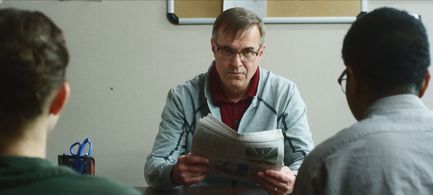 King Perry, Grace Amato, and Steve Sladaritz in All the Student Council's Men (2020)