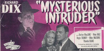 Richard Dix, Mike Mazurki, and Nina Vale in Mysterious Intruder (1946)