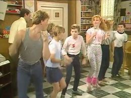 Andrea Arnold, Sandi Toksvig, Nick Staverson, and Michael Maynard in No 73 (1982)