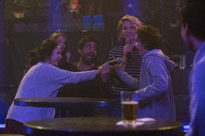 Jenna Elfman, Stephen Schneider, Nicholas Coombe, Matreya Scarrwener, and Erica Tremblay in Imaginary Mary (2017)