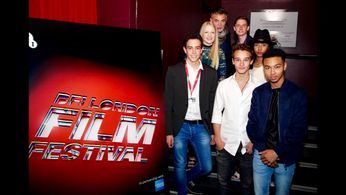 Madeleine Kelly, Thierry Poiraud and cast at the premiere of Don't Grow Up at the BFI London Film Festival