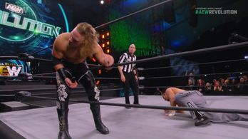 Matt Hardy, Rick Knox, and Stevie Woltz in All Elite Wrestling: Revolution (2021)