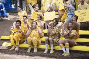 Adrian Lyles, Saylor Bell, Frankie A. Rodriguez, and Dara Reneé in High School Musical: The Musical: The Series: Color W