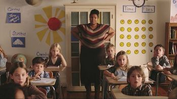 Jannette Sepwa on the set of 