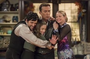 Andrea Barber, Bruno Tonioli, Juan Pablo Di Pace, and Soni Bringas in Fuller House (2016)