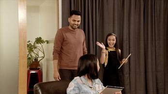 Mandy Asuncion, Lauren Asuncion, and Jay Shetty in Say It to Your Sister (2020)