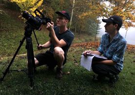 On the set of 'Below the Trees'