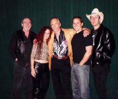 David Carradine and the Cosmic Rescue Team, featuring Christian Lyon on drums.