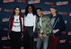 Sophie Hopkins, Fady Elsayed, Greg Austin, and Vivian Oparah at an event for Class (2016)