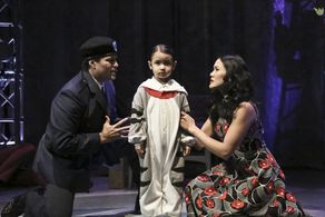 Araceli in The Who's Tommy at East West Players. Pictured with Cliffton Hall and Deedee Magno Hall.