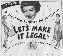 Marilyn Monroe, Claudette Colbert, Barbara Bates, and Joan Fisher in Let's Make It Legal (1951)