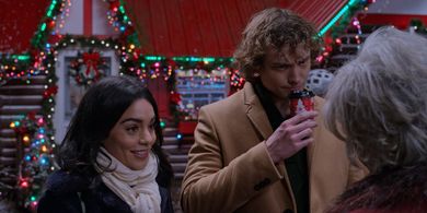 Vanessa Hudgens and Josh Whitehouse in The Knight Before Christmas (2019)