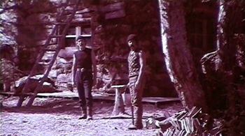 Mohamad Ali Fardin and Faramarz Gharibian in Ghazal (1976)