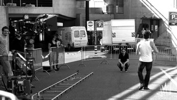 Luis Ventura on the set of A Confident Man (2012)