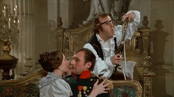 Woody Allen, Diane Keaton, and James Tolkan in Love and Death (1975)