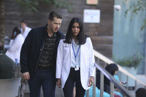 Josh Dallas and Parveen Kaur in Manifest (2018)