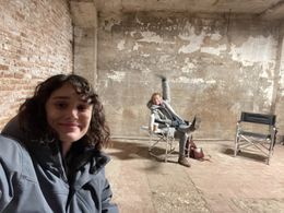 Sarah Durn and Gloria Cole on the set of Chicago PD, 