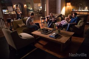Charles Esten, Clare Bowen, Sam Palladio, Lennon Stella, and Maisy Stella in Nashville (2012)