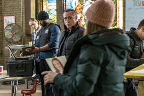 Jason Beghe, Marina Squerciati, and LaRoyce Hawkins in Chicago P.D. (2014)