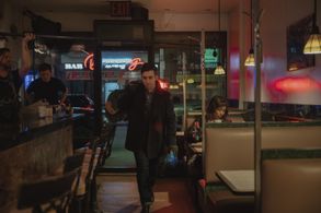 On set while filming Ghost Bike with Mark Blane, director/actor, and Tamara Tunie, actor.