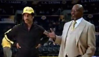 Justin Wade and Samuel L. Jackson on set of ESPN Promo