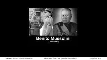 Francisco Franco and Benito Mussolini in Franco on Trial: The Spanish Nuremberg? (2018)