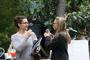 On set of Severed Silence with Kathryn Michelle