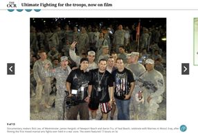 James Hergott with troops in Iraq