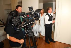 Jason Palmer, Mary LeGault, and Jenny Benedicto in Room Service (2010)